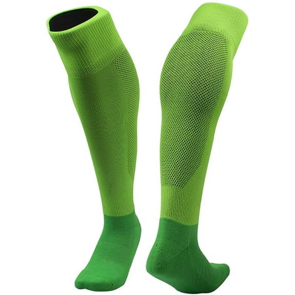 Lian LifeStyle 1 Pair Exceptional Knee High Sports Socks for Soccer, Softball, Baseball and many other Sports XL0005 Size M Green