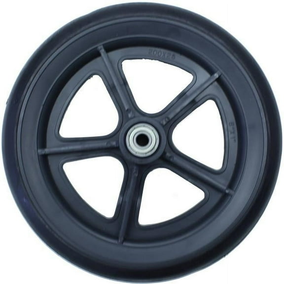 Karman C81B-716 8 x 1 x 0.4 in. Front Caster with Bearing, Black