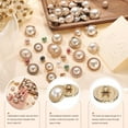 thumbnail image 4 of Uxcell 10pcs 24L Pearl Gold Metal Sewing Buttons 15mm 5/8" Round Women Coat Buttons with Plastic Shank Replacement DIY Button for Sewing Clothing Sweater Decoration Craft, #2, 4 of 7