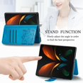 thumbnail image 6 of Dteck Galaxy Z Fold3 5G 7.6-inch Case,Magnetic Butterfly Pattern Leather Card Holder Wallet Case Kickstand Anti-Scratch Shookproof Protection Strap Cover for Samsung Galaxy Z Fold3 5G,Blue, 6 of 9