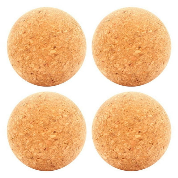 4 Pieces Wine Cork Ball Stopper Wine Cork Stopper Wooden Cork Ball for Decanter Cork Replacement,4* Cork stopper,Wood color