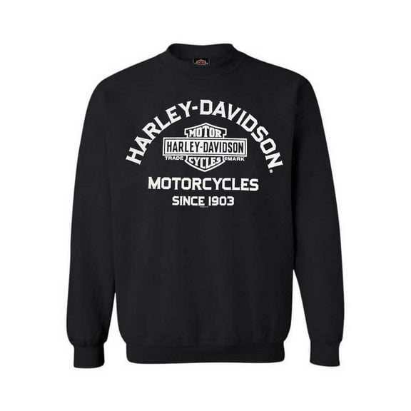 Harley-Davidson Men's Remarkable Crew-Neck Pullover Fleece Sweatshirt (M), Harley Davidson