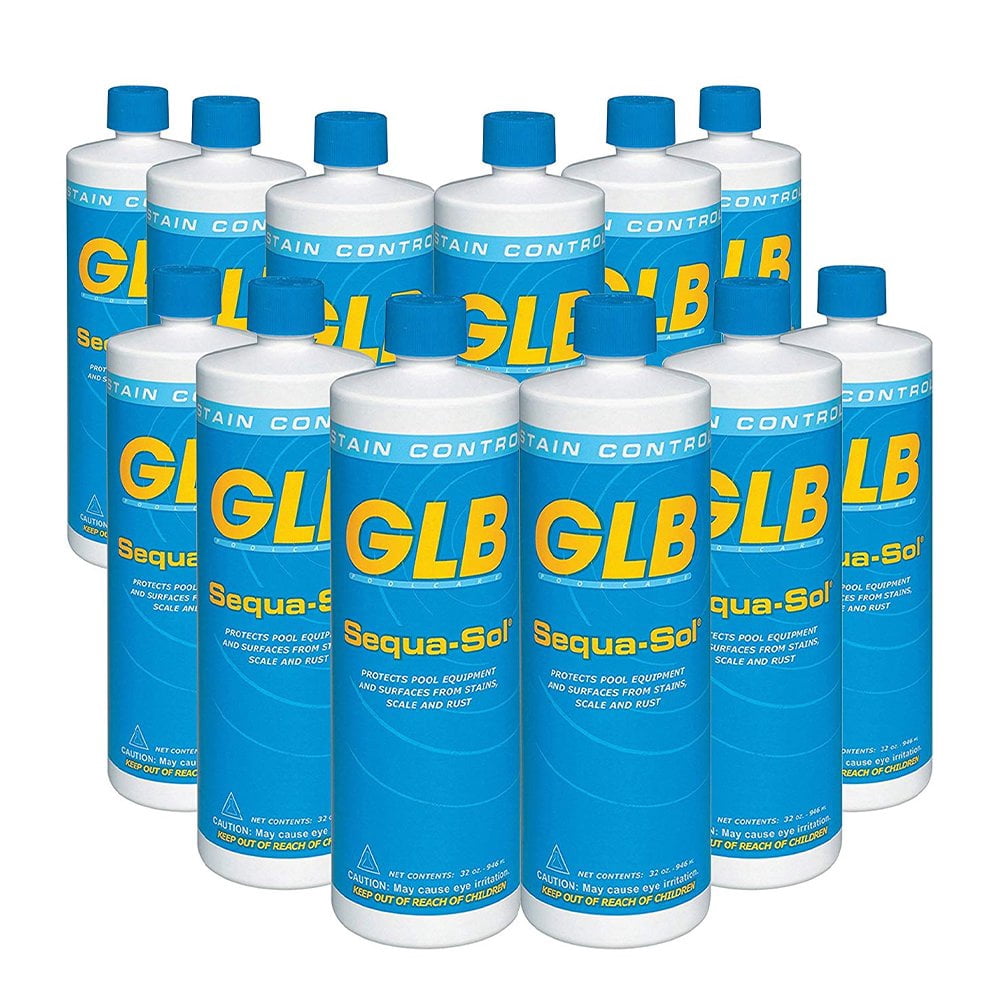 GLB 71016A-12 Sequa-Sol Sequestering Agent Pool Stain Preventer 12 Pack 32 oz
