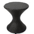 thumbnail image 2 of Multi-brown Wicker Side Table, 16-inch Hourglass / Add Functionality to Outdoor Spaces, 2 of 5