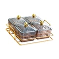 thumbnail image 4 of GROWTH TANK Divided Serving Dishes 4 Compartments Food Storage Box with Lid Removable Snacks Gray, 4 of 9