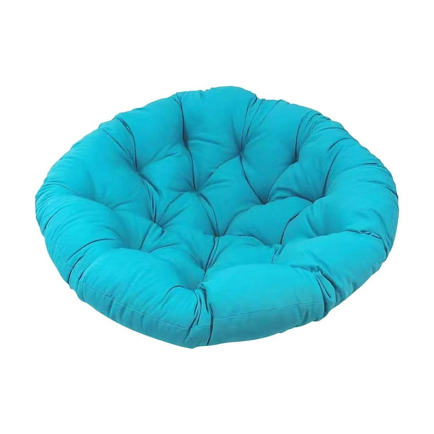 Cojín para silla hamaca de 60 cm x 60 cm, cojín para silla columpio tipo huevo, cojín para silla colgante de jardín. azul