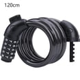 thumbnail image 1 of Bloqueo De Bicicleta De 5 Dígitos, Código De Combinación Reiniciable Autoenrollable, Cable De Bloqueo De Seguridad De Bicicleta Para Montar Al Aire Libre Sweethay OD009015-00, 1 of 7