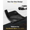 thumbnail image 2 of Juego completo de alfombrillas de 3 W para Ford Bronco Sport 2021-2024, TPE, 2 of 9
