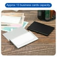 thumbnail image 6 of Uxcell 3.6x2.3x0.3 Inch Name Cards Case Alloy Business Card Holder 2 Pack Silver Black, 6 of 6