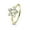 Gold IP /Clear, variant on Cartilage Nose Bendable Hoop with CZ Flower Top Design 20g