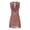 Dusty Pink, variant on Women's Lyrical Mesh Figure Ice Skating Dresses Rhinestones Cutout Back Sleeveless Ruched Blue M
