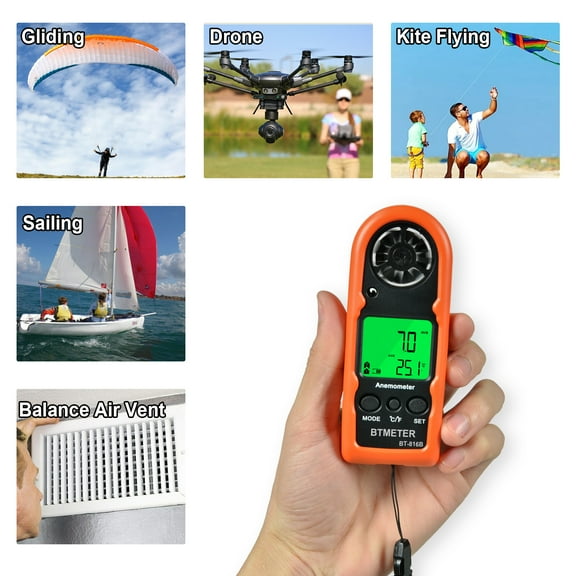 BTMETER BT-816B Handheld Anemometer with Wind Speed Range 0.3 -30m/s