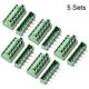 thumbnail image 2 of Conector de bloque de terminales de tornillo PCB de ángulo recto de 5.08mm de 6 pines 5 juegos, 2 of 6