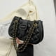 thumbnail image 5 of Bolso de cadena de celosía, nueva moda, bolso de PU para axila, bolso bandolera de viaje diario Joker, 5 of 5