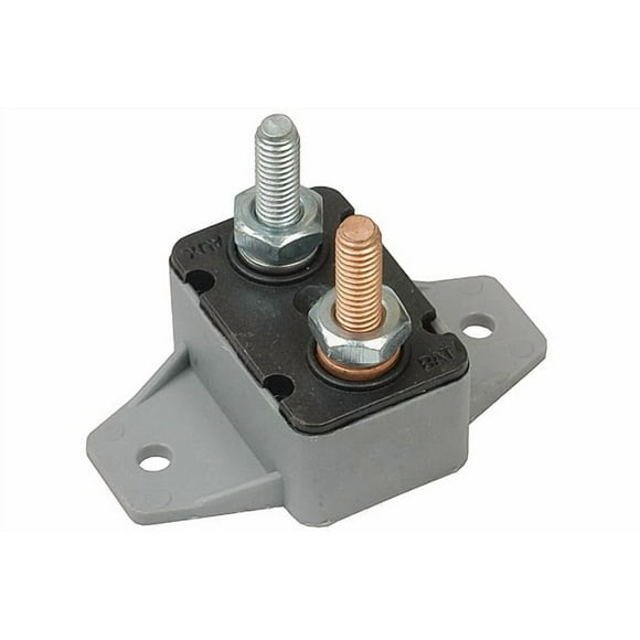 Pollak Circuit Breaker 54-220PLP TYPE I; 20 Amp/12 Volt DC; Single Pole Thermal Type; Plastic Cover; Automatic Reset; With 90 Mounting Bracket; Single; Retail Packaging