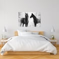 thumbnail image 2 of Black and white horses - 24"x36" canvas - Print on demand, 2 of 5