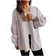 thumbnail image 2 of Puntoco moda mujer Casual cuello pico manga larga otoño suéter cárdigan blusa tops Puntoco Puntoco-6312, 2 of 6