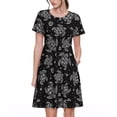 thumbnail image 1 of Balery Turtle Vestidos sueltos de manga corta para mujer, vestidos de verano 2025, vestidos casuales de corte A con vuelo., 1 of 6