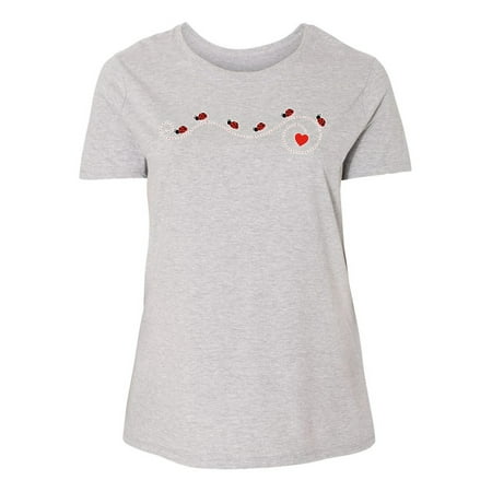 Inktastic - Ladybug Trail Women's Plus Size T-Shirt - Walmart.com