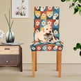 thumbnail image 4 of Yayeee 2 Pack Dining Chair Covers Stretch Parson Chairs Slipcovers Seat Protector, Yellow Checkered Daisy, 4 of 6