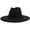 Black, variant on Fedora Hat for Women and Men, Classic Winter Wide Brim Felt Panama Hat Adjustable Suede Western Jazz Cap