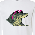 thumbnail image 4 of Inktastic Sunny Gator in Pink Sunglasses Long Sleeve T-Shirt, 4 of 5