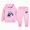 T031-Pink, variant on Zuwimk Boys And Girls 2-Piece Graphic Print Hoodie Jogger Set, Athletic Outfits Elastic Waistband, Big Boy Girls Toddler Activewear(T031-Black)