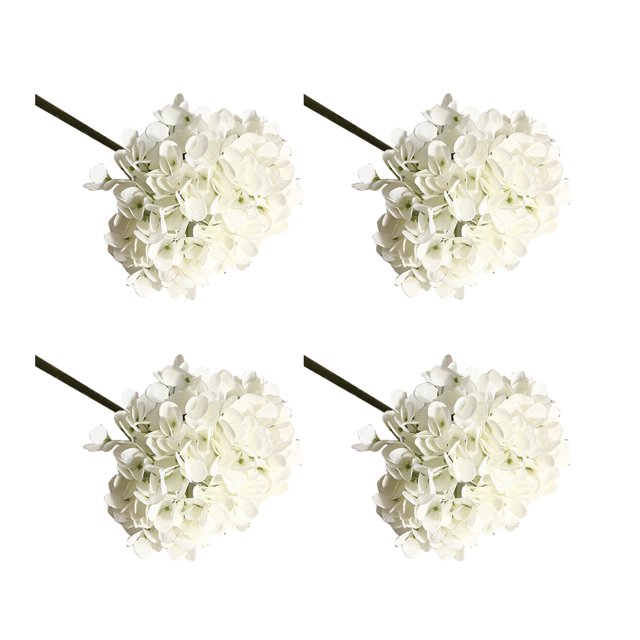 Toystoory 4x Elegancia sin esfuerzo Fácil de limpiar Flores artificiales de boda Flores y plantas de imitación Flor falsa Decoración del hogar blanco