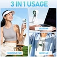 thumbnail image 4 of Portable Handheld Personal Fan with Ice Cooler,199 Speed 5000mAh Rechargeable Desk Fan,20 Hours Cooling Time,15000 RPM Powerful Silent Motor,Summer Essential for Travel/Outdoor/Office,White, 4 of 9