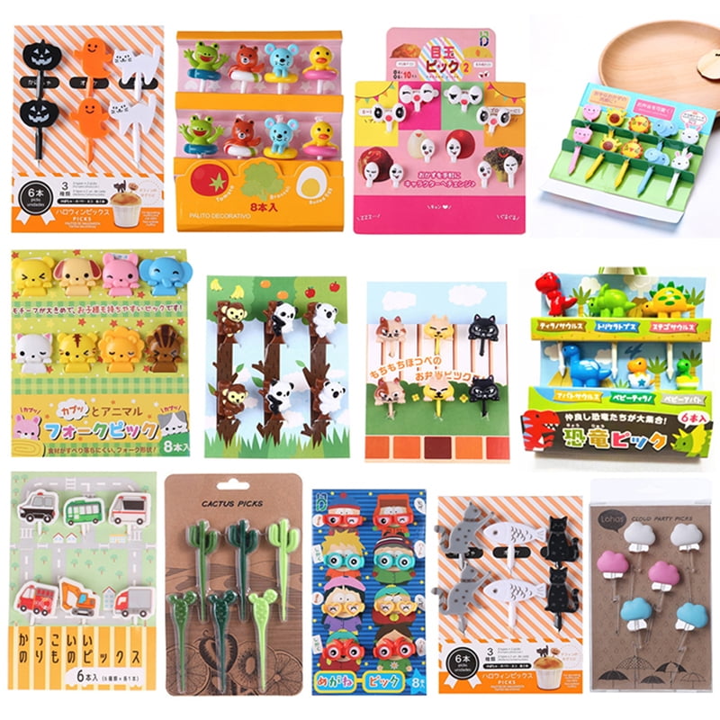 Style A1 Animal Fruit Fork Mini Cartoon Children Snack Cake Dessert Food Fruit Toothpick