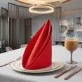 thumbnail image 3 of Unique Bargains 12Pcs Reusable Party Cloth Napkins Red 19x19inch, 3 of 6