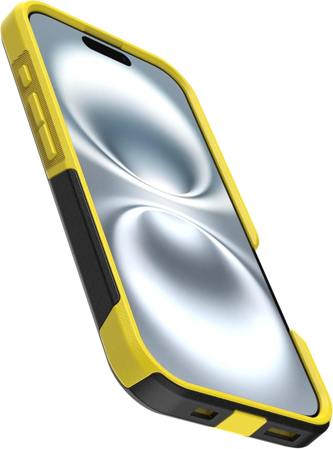 OtterBox iPhone 16 (Only) - Commuter Series MagSafe Case - Night (Black & Yellow) - Built-in Magnets - Slim & Tough - Pocket-Friendly - with Port Protection - Non-Retail Packaging