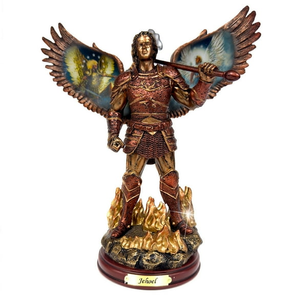 The Bradford Exchange Archangels of Light Cold-Cast Bronze Sculpture Collection Issue #32:'Jehoel: Fire of God' Inspired by Renaissance Art and with Artwork by Howard David Johnson 10-Inches