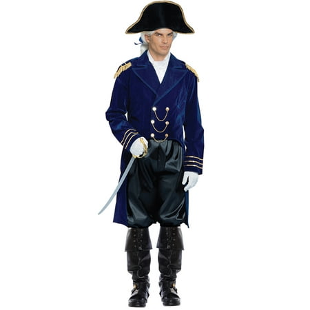 Navy Blue 18 Century Great Britain General Adult Halloween Costume