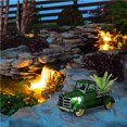 thumbnail image 2 of Billuyoard Maceta solar de estilo retro para camión con luz de coche, adornos de maceta en maceta para jardín al aire libre, granja, cocina Jardín y Patio Verde, 2 of 6
