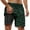 Dark Green, variant on HDGB 2 in 1 Men's Swim Trunks with Compression Liner 9" with Zipper Pockets Quick Dry Bathing Suit Built-in Board Shorts Summer Beach Stretch Swimwear Army Green,L