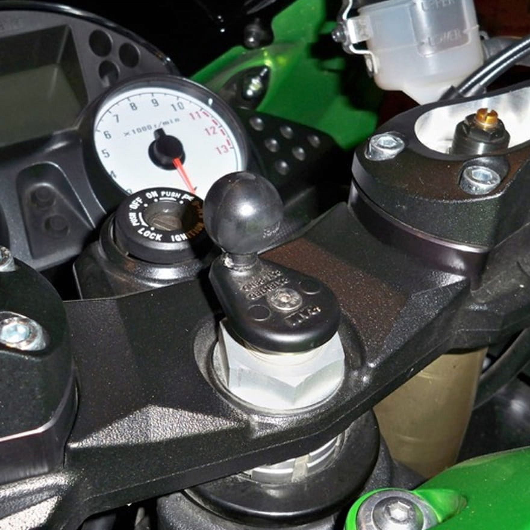 RAM-B-176U RAM Mounts Fork Stem Motorcycle Base with Double Socket Arm and Diamond Base Adapter