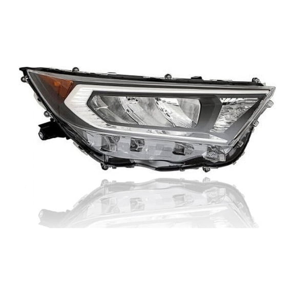 Headlight - Compatible/Replacement for '19-21 Toyota RAV4 XLE/Premium/Adventure/Limited/TRD (Japan Built) Halogen/LED, Chrome Bezel - Right Hand - Passenger - 8113042811