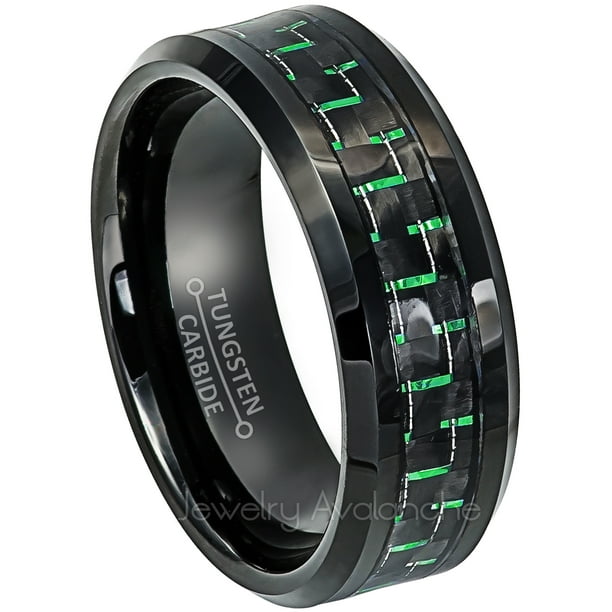Rose Gold Ion Plated Black Carbon Fiber Inlay Center ...