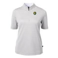 thumbnail image 2 of Women's Cutter & Buck  Gray Southeastern Louisiana Lions DryTec Virtue Eco Pique Stripe Recycled Polo, 2 of 3