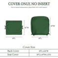 thumbnail image 2 of Pakunoda 19" x 19" Patio Furniture Cushion Covers, 2 Set of Waterproof Outdoor Deep Seat Cushion Replacement Slipcovers, Outdoor Cushion Covers with Zipper for Patio Furniture, Green, 2 of 7