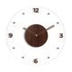 thumbnail image 3 of Reloj de pared de acrílico transparente, reloj de pared de madera vintage, redondo, con movimiento silencioso para cocina, sala de estar, baño, Marrón oscuro 30 cm, 3 of 8