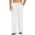 thumbnail image 3 of COOFANDY Men's Cotton Linen Pants Elastic Waist Linen Dress Pants Big and Tall Linen Pants, 3 of 10