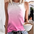 thumbnail image 2 of DHFJKG Tank Tops Women Crewneck Sleeveless Gradient Summer Casual Loose Fit Basic Beach T Shirts Soft Daily Wear Comfortable Top, 2 of 5