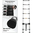 thumbnail image 5 of Telescoping Ladder 8FT Aluminum Telescoping Extension Ladder, Collapsible Ladder Attic Ladder Rv Ladder, Portable Telescopic Ladder for Outdoor Working & Household Use, Folding Ladder 330lb Capacity, 5 of 7