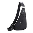 thumbnail image 3 of Bolso bandolera para hombre Salvador Mochila de pecho informal Negro, 3 of 10