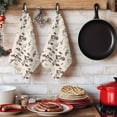 thumbnail image 6 of Brown Beige Botanical Kitchen Towels Set of 1, Rustic Country Spring Floral Summer Leaf Absorbent Dish Towels for Kitchen, Microfiber Hand Towel, Quick Drying Tea Towel Decorative Dishcloths, 6 of 7