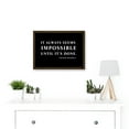 thumbnail image 2 of Nelson Mandela Always Impossible Done Quote Typography Simple A4 Artwork Framed Wall Art Print, 2 of 4