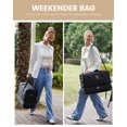thumbnail image 2 of Bolsa de viaje LOVEVOOK grande para viajes de fin de semana, 50 litros, con zapato, negra, 2 of 9