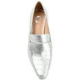 thumbnail image 5 of Journee Womens Celina Kitten Heel Loafer Square Toe Pumps, Widths Available, 5 of 10